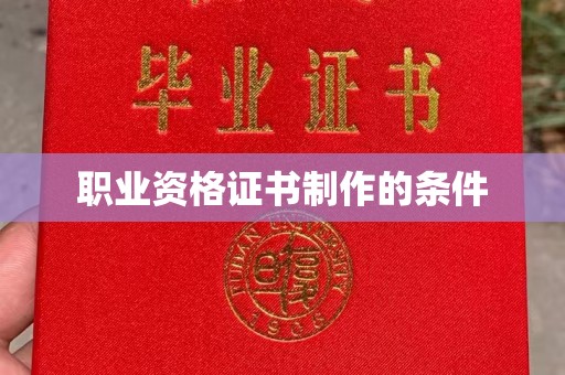 霍城职业资格证书制作的条件