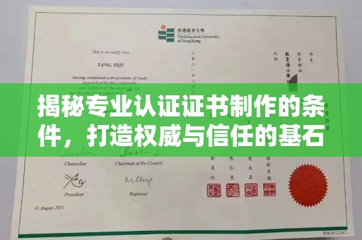 霍城揭秘专业认证证书制作的条件，打造权威与信任的基石